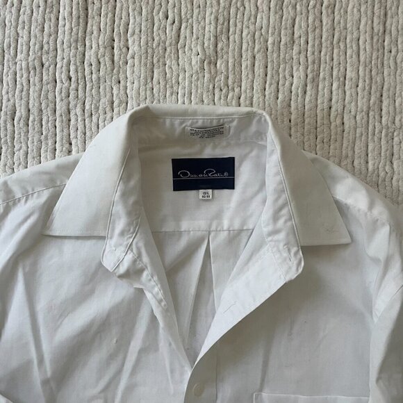 Oscar De La Renta White Button Up Shirt - Size 15.5 - Picture 4 of 5